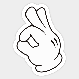 Ok Cartoon Emoji Hands Sticker